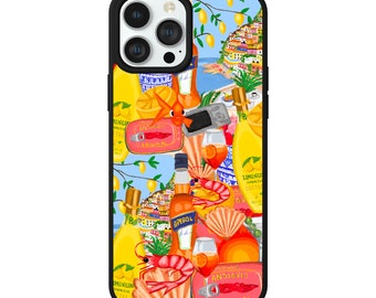 European Summer Collage Phone Case Mediterranean Vacation Scrapbook/collage Case Preppy/Aesthetic iPhone 15 14 13 12 11 Pro Max Plus