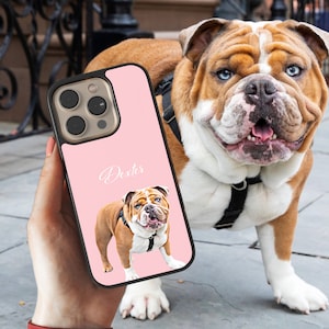 Custom dog phone case, Custom pet illustrated phone case, Dog iPhone case, Pet iPhone case, Pet lovers gift, Dog owner gift, Pups Case