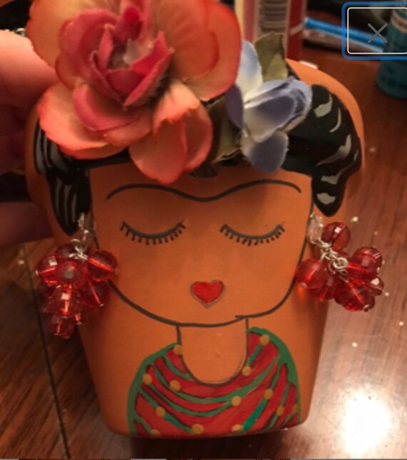 Frida Kahlo Terra Cotta 4 inch Planter