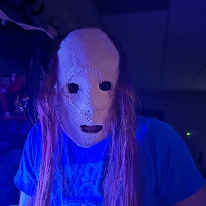 Scary Burlap Scarecrow Creepy Halloween Half Mask Costume - Psycho