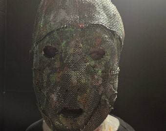 Scary Burlap Scarecrow Creepy Halloween Half Mask Costume Cosplay- Dark Veil