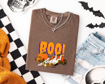 Halloween Beagle Komfort Farben T-Shirt | Hunde Mama Shirt