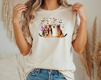 T-shirt med schäfertröja för Halloween: Hundälskare