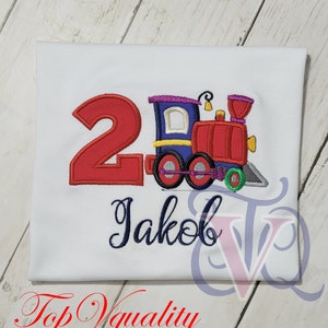 embroidery train shirt, Back to school, train Birthday Shirt,