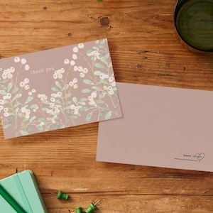 Merci carte de voeux vierge | florale | de remerciements | Carte vierge | de voeux | Carte Jardin