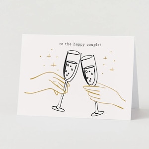 Cartão de casamento em branco | Cartão de felicitações para o casal feliz | Cartão de casamento | Cartão de noivado | Cartão com arte original