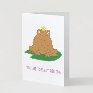 Blank Greeting Card - "Toadally Ribbeting" | Frog Card | Blank Card | Greeting Card | Party Supplies | Anniversary Card | Birthday Card