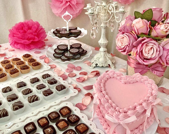 Sweet Treat Table in a Box: 84 Chocolate Covered Desserts, Serves 20-25