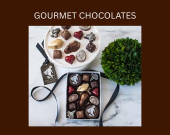 Artisan Chocolate Truffle Collection: Handcrafted Bonbons, Luxury Sampler (14-Piece) Only Available Locally