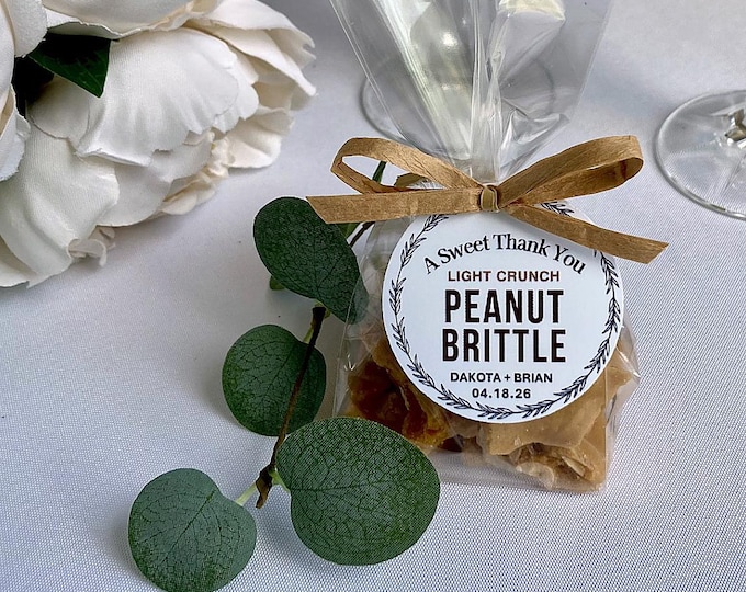 Personalized Wedding Peanut Brittle Favors