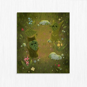 Legend of Zelda Art Print, Korok Print, Link Fanart, LOZ, Tears of the Kingdom, Breath of the Wild, Videogame Art, Gamer Wallart, Kawaii Art