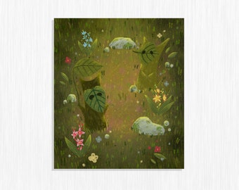 Korok-kunstafdruk, Legend of Zelda-fanart, gamermuurkunst