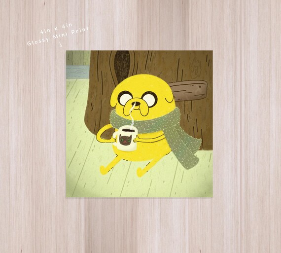 Jake the Dog Print Adventure Time Print Mini Art Adventure Etsy