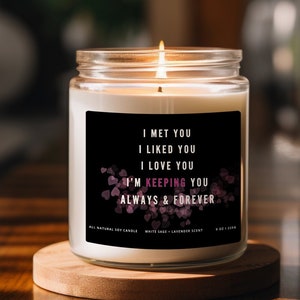 I love you Candle, Anniversary Gift, Gift for him, Gift for her, Valentines Day Gift, Relationship gift, Couples gift