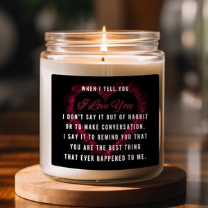 I love you Candle, Anniversary Gift, Gift for him, Gift for her, Valentines Day Gift, Relationship gifts, Couples gift