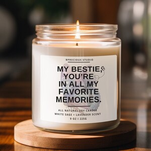 Bestie Candle gift, Best friend gift, Gift for girlfriend, Gift For Bestie Friendship Gift, Gift for Best Friend Candle, Bestie Candle gift