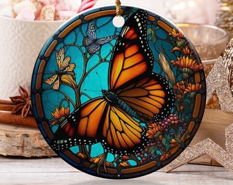 Adorno de mariposa, decoración colorida para ventanas, atrapasol artesanal, decoración para el hogar inspirada en la naturaleza, regalo artístico único.