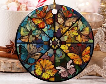 Adorno de mariposa, decoración colorida para ventanas, decoración del hogar inspirada en la naturaleza, accesorio colgante vibrante para el coche, regalo artístico