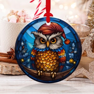 Christmas  Ornament, Christmas Decoration, Holiday Gift Idea, Heirloom Keepsake, Round Ceramic, Gift Exchange, Gift Idea, Xmas Tree