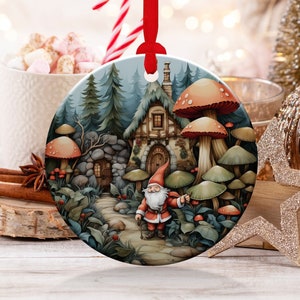 Christmas 2024 Ornament, Christmas Decoration, Holiday Gift Idea, Heirloom Keepsake, Round Ceramic, Gift Exchange, Gift Idea