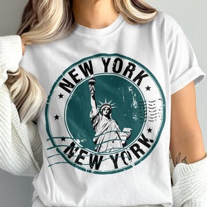 New York T-Shirt, Statue of Liberty Shirt, NYC Souvenir, USA Travel Tee, Patriotic Gift, City Pride Apparel, Vintage Graphic Tee