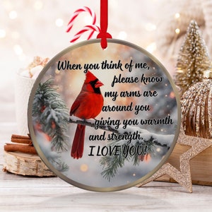Christmas  Ornament, Christmas Decoration, Holiday Gift Idea, Heirloom Keepsake, Round Ceramic, Gift Exchange, Gift Idea