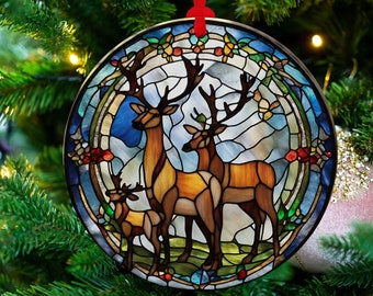 Christmas  Ornament, Christmas Decoration, Holiday Gift Idea, Heirloom Keepsake, Round Ceramic, Gift Exchange, Gift Idea, Xmas Tree