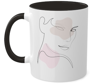 Enjoy Every Moment Inspirational Quote Mug, Positive Affirmation Coffee Cup, Gift for Friend, Modern Artistic art mug, Minimalist Mug