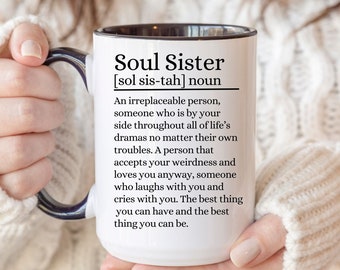 Soul Sister Mug, Soul Sister Definition Mug, Best Friend Gift Mug, Soul Sister Coffee Mug, Personalized Soul Sister Definition Cup