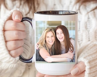 Custom Photo Mug Grandma, Personalized Photo for Grandma, Photo Mug Mom, Mug With Photo and Text, Personalized Photo Coffee Mug, Picture Cup