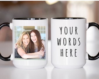 Custom Photo Mug Grandma, Personalized Photo for Grandma, Photo Mug Mom, Mug With Photo and Text, Personalized Photo Coffee Mug, Picture Cup