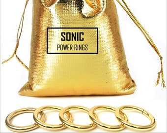 Sonic - 5 Power Rings - in a Gift Bag