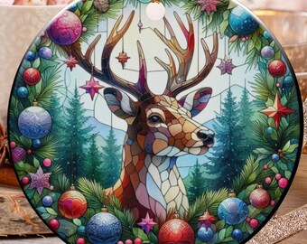 Reindeer Ornament, Christmas Ornament, Animal Ornament, Holiday Ornament, Festive Decor, Deer Ornament, Unique Gift, Christmas Gift, Xmas