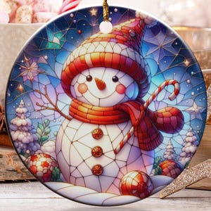 Snowman Ornament, Holiday Decor, Winter Wonderland, Christmas Gift, Cute Snowman, Festive Ornament, Seasonal Decoration, Christmas gift idea