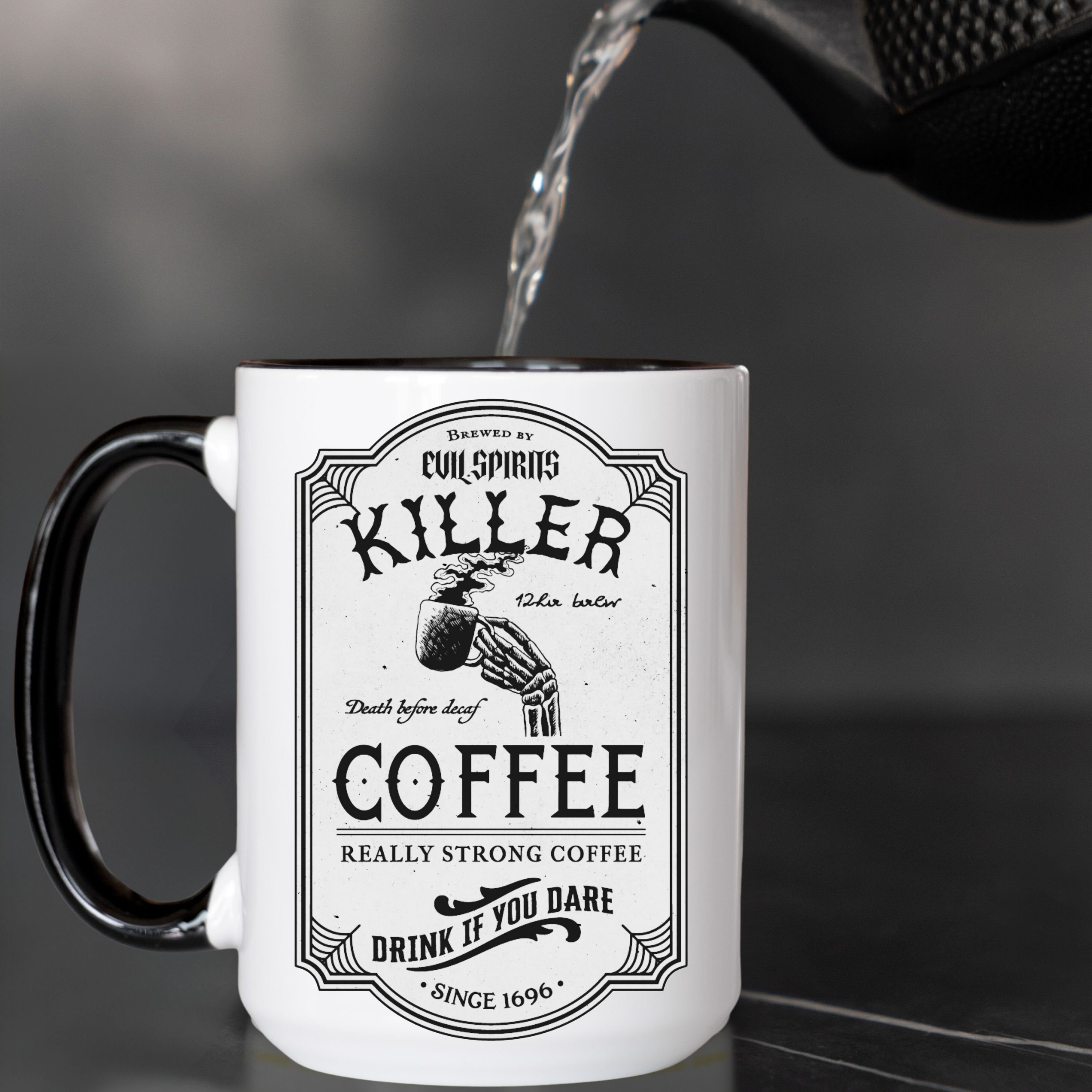 Killer Coffee Mug, Killer Coffee, Coffee Lover, Macabre Coffee Mug ...