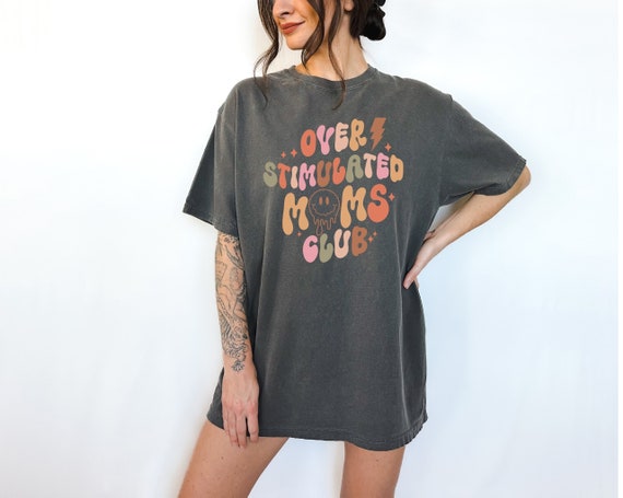 Overstimulated Club T-Shirt, Trendy Graphic Tee, Soft Pastel Colors Unisex Shirt, Casual Comfort Streetwear, Relaxed Fit Top