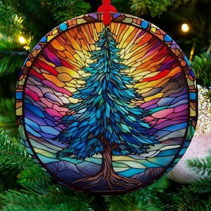 Christmas 2023 Ornament, Christmas Decoration, Holiday Gift Idea, Heirloom Keepsake, Round Ceramic, Gift Exchange, Gift Idea, Xmas Tree
