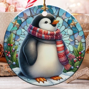 Penguin Ornament, Winter Ornament, Holiday Ornament, Cute Ornament, Christmas Tree Ornament,  Bird Ornament, Christmas gift idea, Keepsake