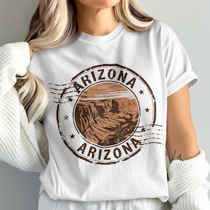 Koszulka Arizona Desert, koszulka w stylu vintage, pamiątka z podróży do USA, prezent z południowo-zachodniej części kraju, koszulka wakacyjna, Arizona State Pride
