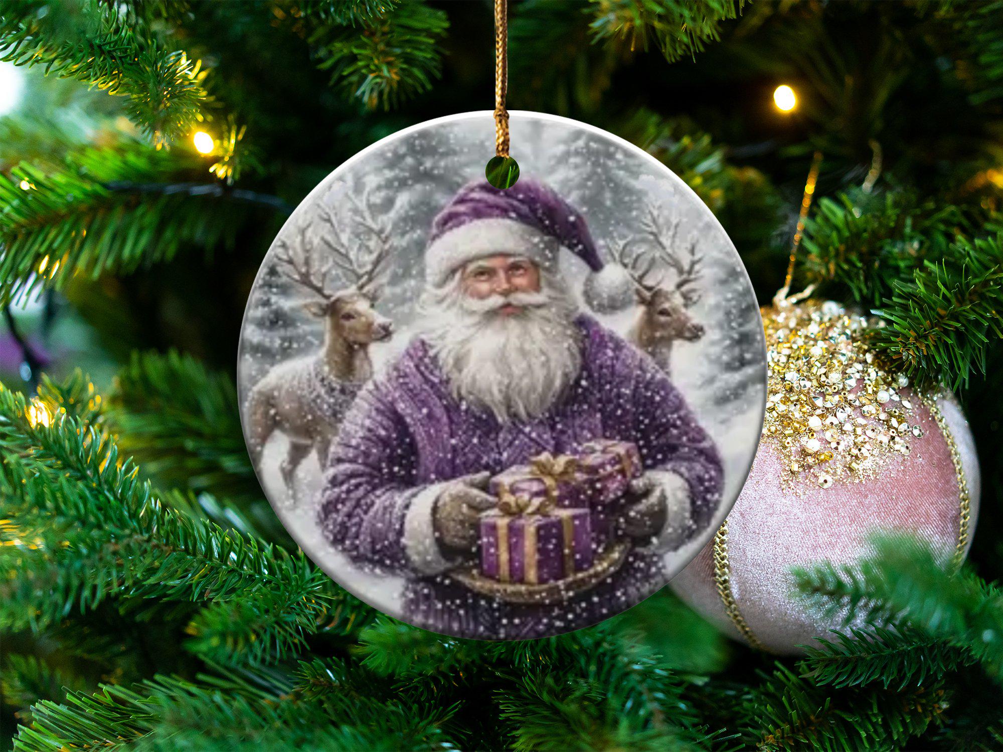 Purple Santa Claus - Etsy