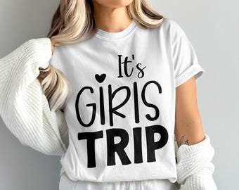 Mädchen Reise T-Shirt, Urlaub T-Shirt, Junggesellinnenabschied, Freunde Getaway, passendes Gruppen-Shirt, süßes Reise-Shirt, Mädchen-Wochenende