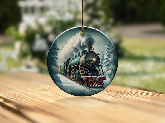 ヴィンテージ列車オーナメント、蒸気機関車オーナメント、クリスマス