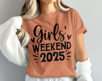 Mädchen Wochenende T-Shirt, Bachelorette Reise T-Shirt, Mädchen Reise Shirts, Gruppe passend Urlaub Shirt, Kader Ziele T Shirt, lustige Party-Outfits