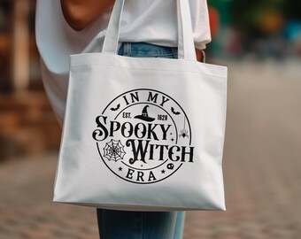 Spooky Witch Tote Bag, In My Spooky Witch Era, Witchy Aesthetic, Halloween Tote Bag, Gothic Tote Bag, Witch Theme Bag