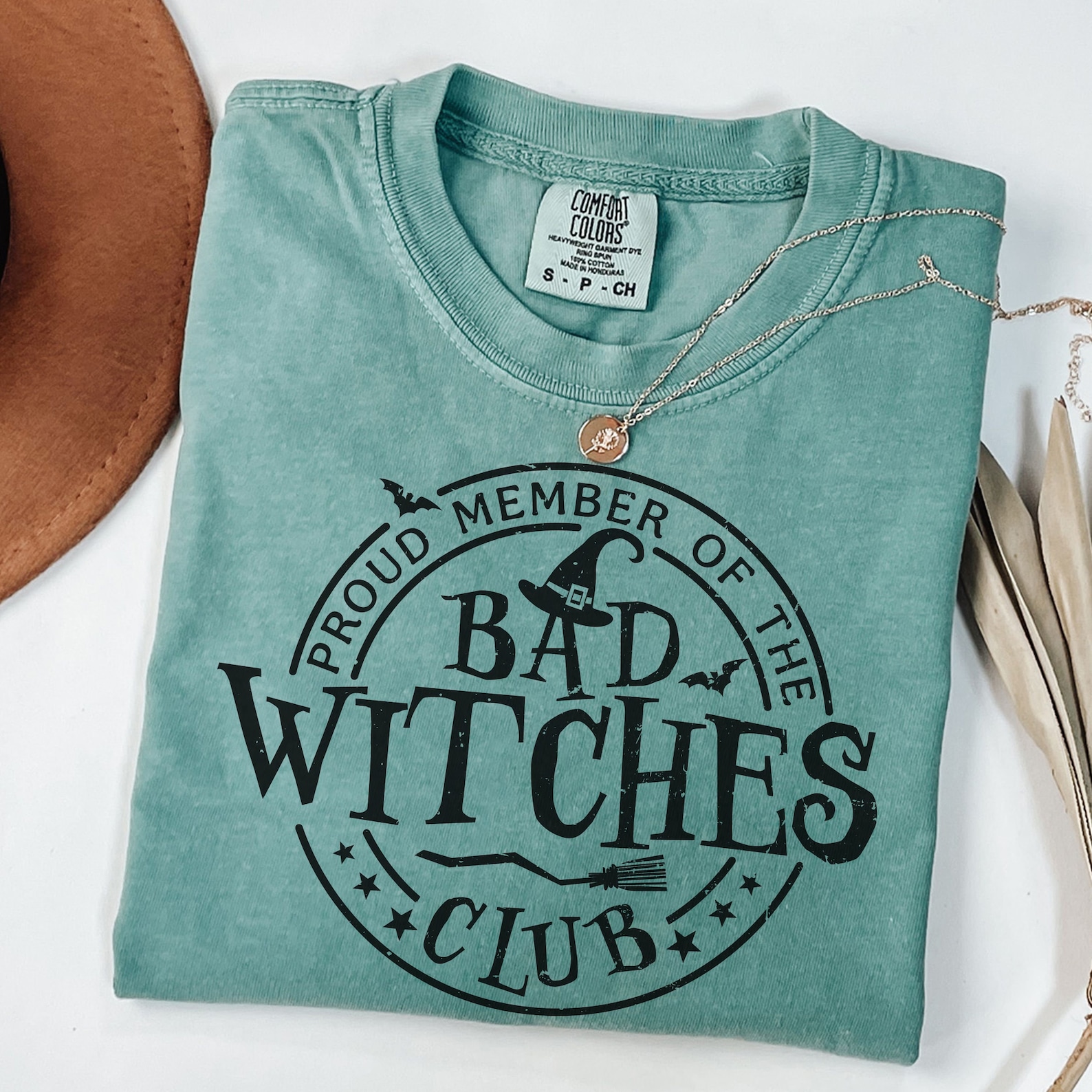 Comfort Colors Bad Witches Club T-shirt, Witch Themed Graphic Tee ...