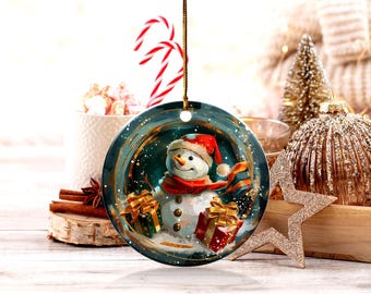 ポーリッシュポタリー「Xmasツリーを持った雪だるま」VENA社 ポーリッシュポタリー「Xmasツリーを持った雪だるま」VENA社