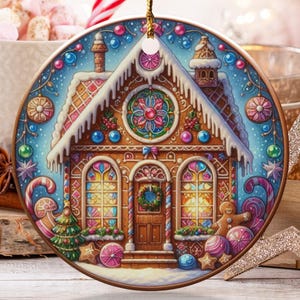 Gingerbread House Ornament, Holiday Decor, Christmas Ornament, Sweet Treat, Cute Ornament, Festive Gift, Gingerbread Art, Christmas gift