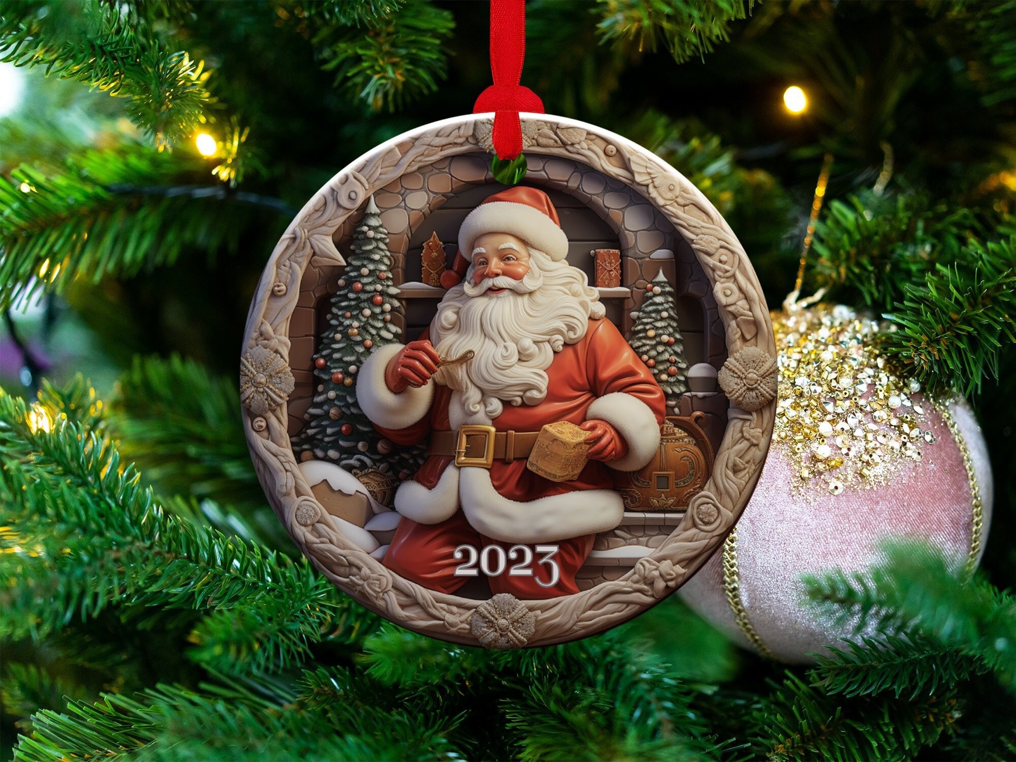 YENVWG Décoration De Père Noël En Bois Pour Cadeaux Créatifs Pour La Maison, Bureau, Nouvel An, Décoration De Fête De Noël