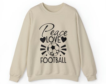 Football Sweatshirt Peace Love Football Sweatshirt, Football lover shirt gift , Game day shirt Sweater Football Season Shirt Sweatshirt