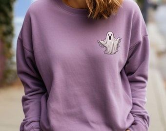 Halloween Sweatshirt Comfort colors, Cute Ghost T-Shirt Funny Halloween Shirt Halloween Shirt Halloween sweater